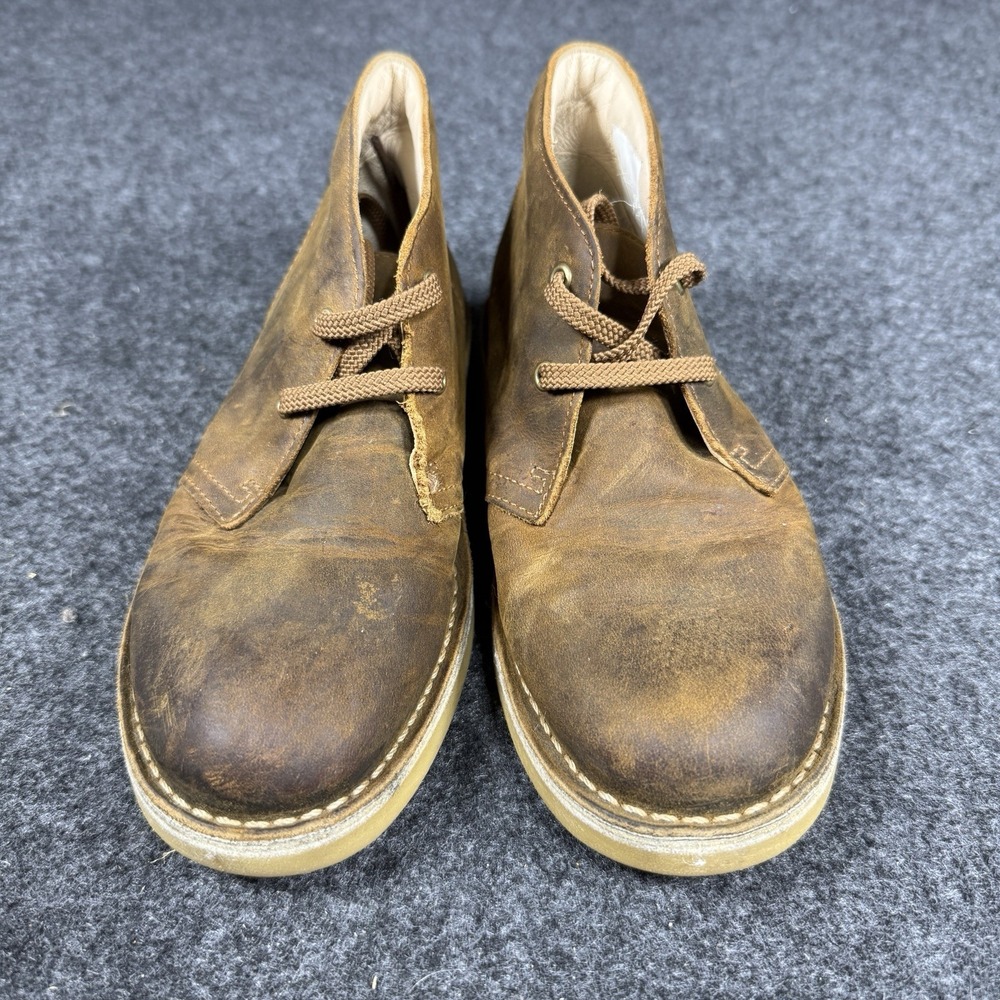 Clarks Bushacre 2 Chukka Boots Brown Leather Boys Size 13.5 - Picture 8 of 12